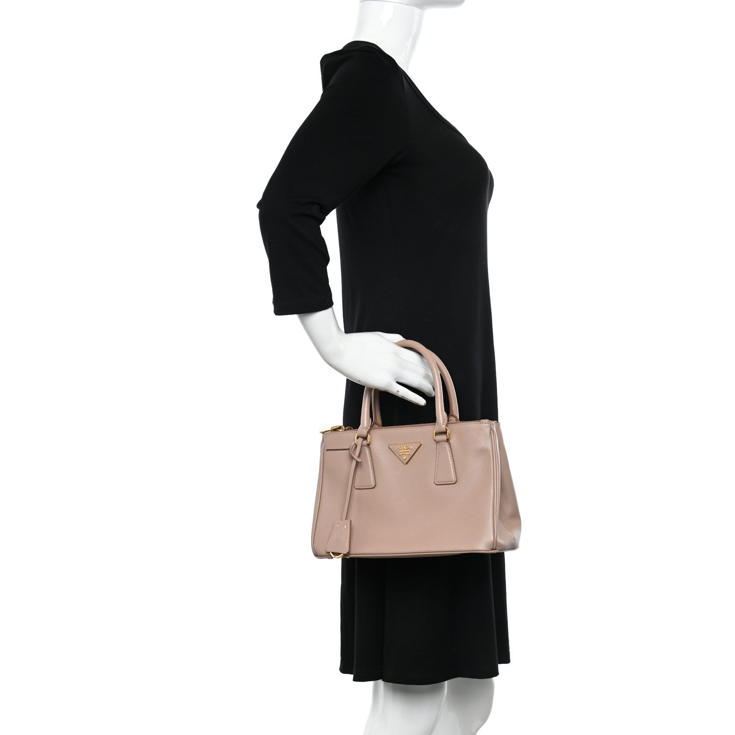 Prada Saffiano Mini Galleria Double Zip Tote Cammeo 2 of 16
