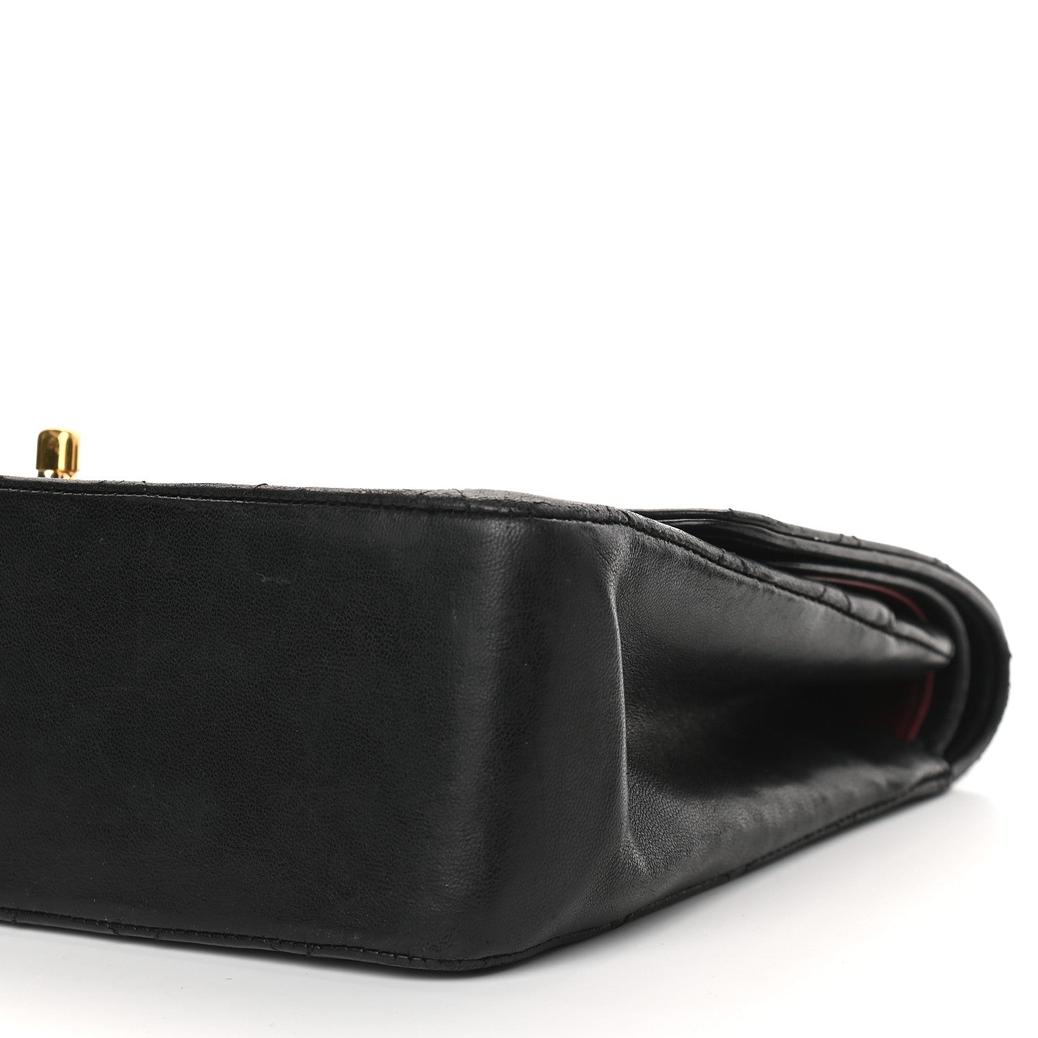 Chanel Lambskin Quilted Medium Double Flap Black 10 of 12