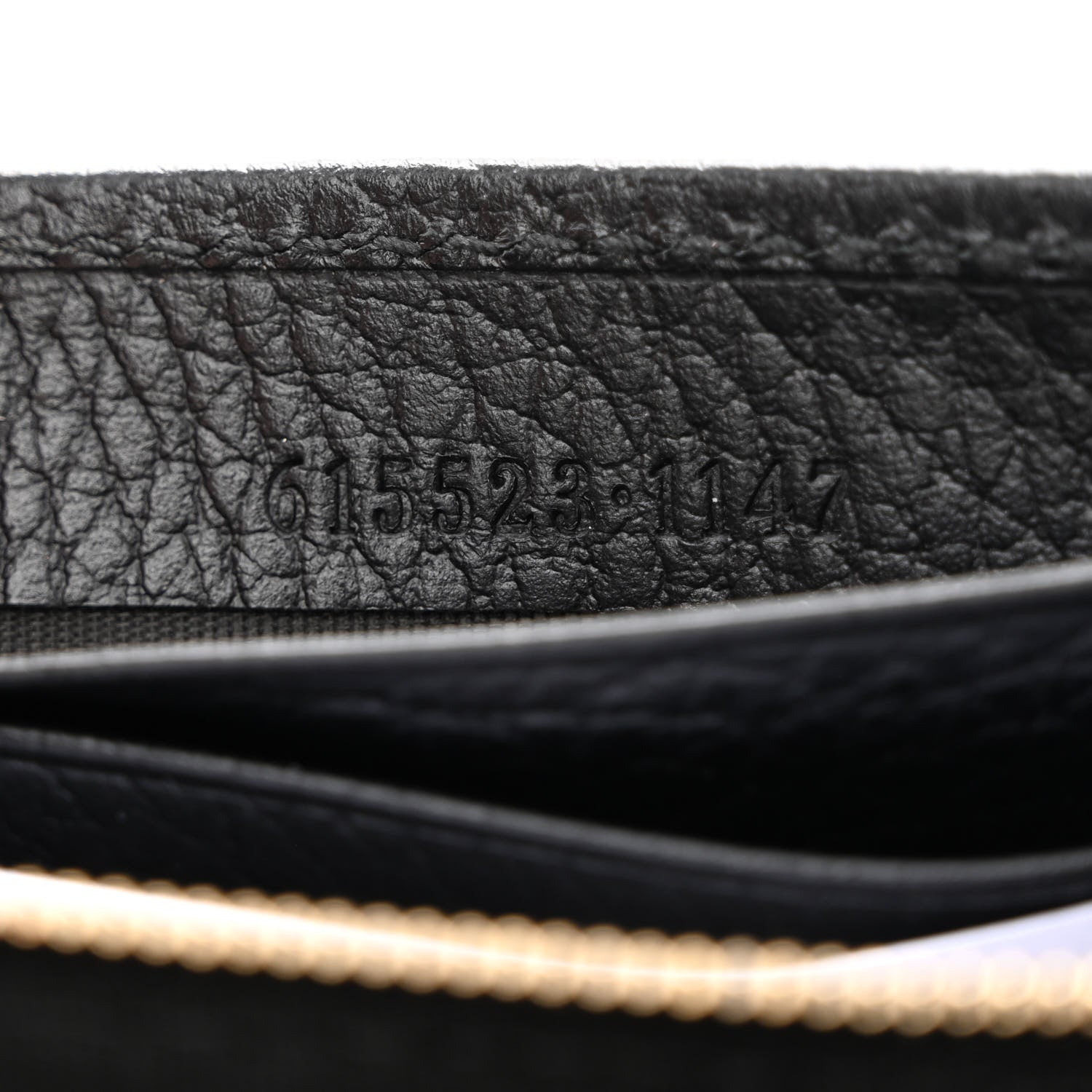 Gucci Dollar Calfskin Interlocking G Chain Wallet Black 7 of 11