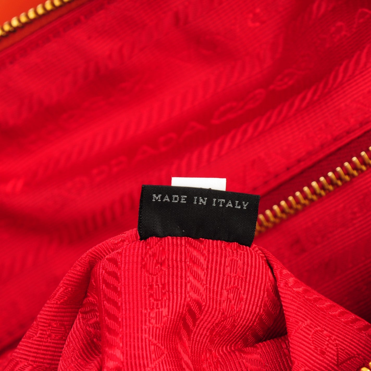 Prada Tessuto Nylon Saffiano Dome Satchel Papaya 7 of 8