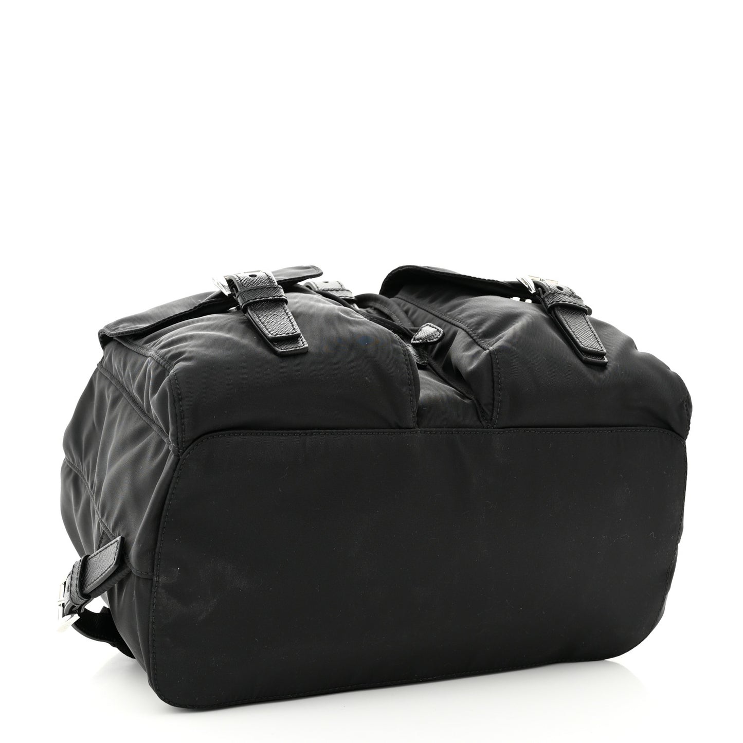 Tessuto Nylon Saffiano Medium Backpack Black