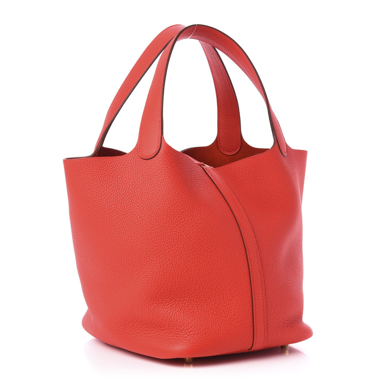 Hermes Taurillon Clemence Picotin Lock 22 MM Rouge De Coeur 3 of 11
