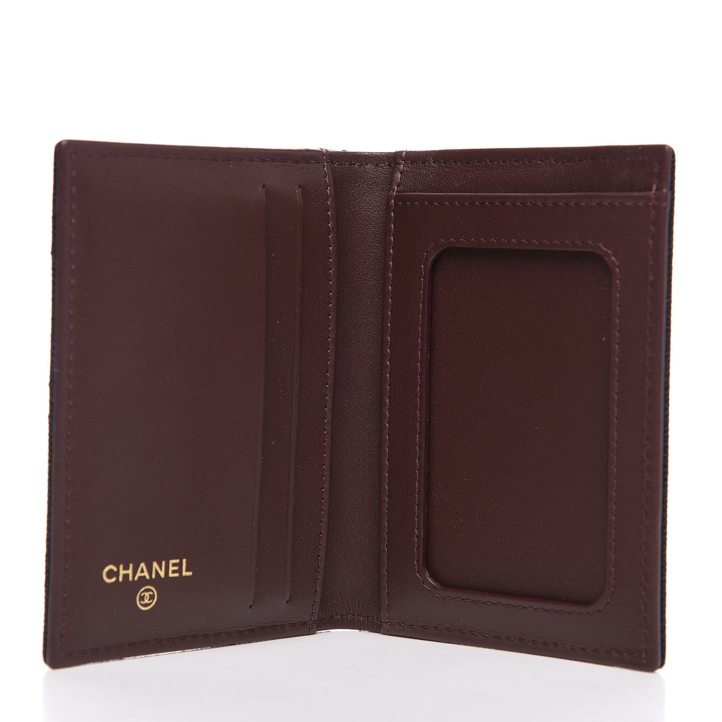 Caviar Quilted Card Holder Wallet Black