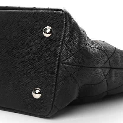 Chanel Grained Calfskin Quilted Small Daily Shopping Tote Black 11 of 13