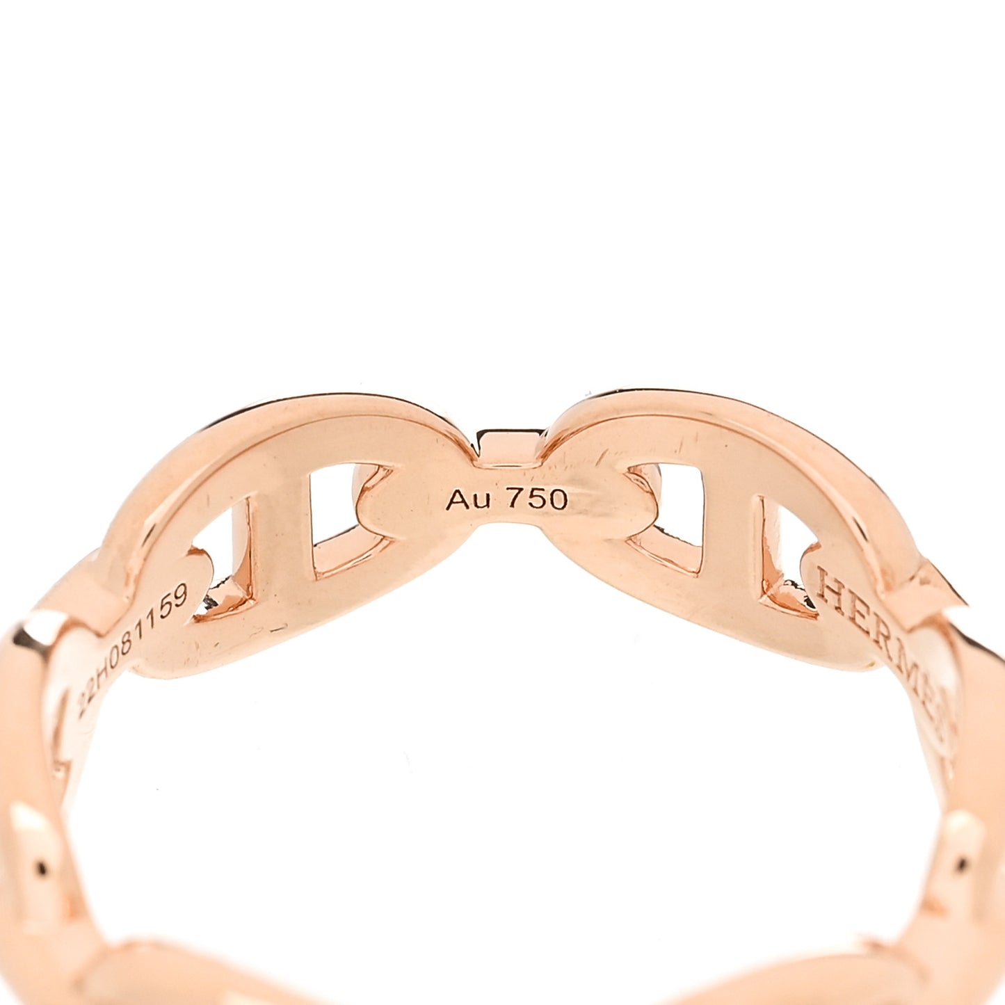 18K Rose Gold PM Chaine D'Ancre Enchainee Ring 52 6