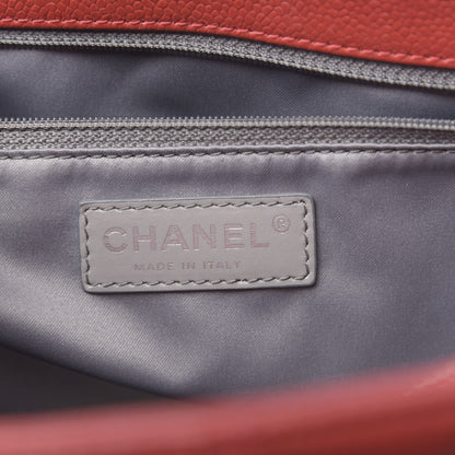 Chanel Caviar Quilted Grand Shopping Tote GST Red 6 of 11