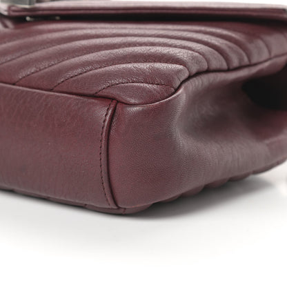 Saint Laurent Sheepskin Matelasse Chevron Monogram Medium College Bag Rouge Legion 10 of 14