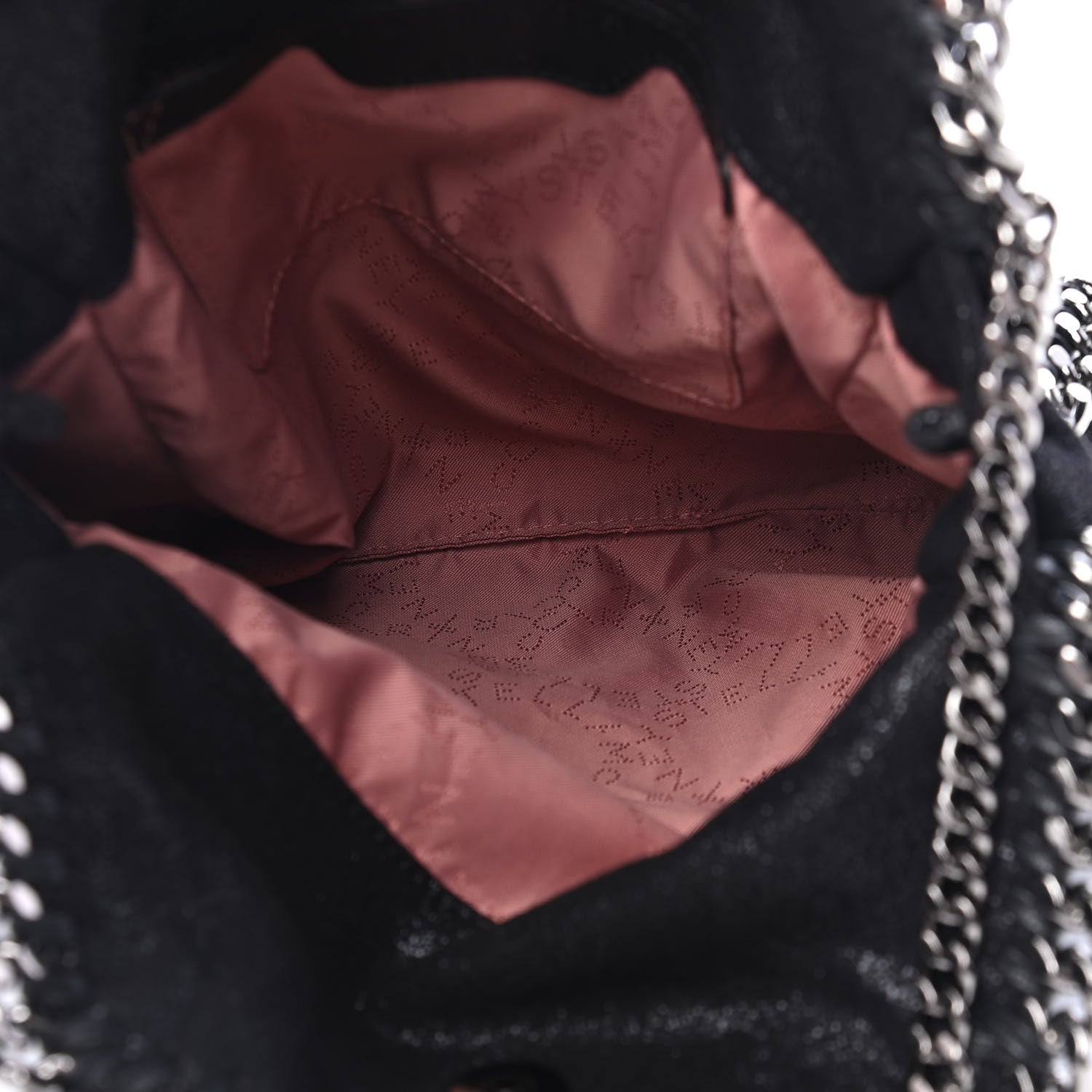 Stella McCartney Shaggy Deer Mini Falabella Fold Over Tote Black 4 of 4