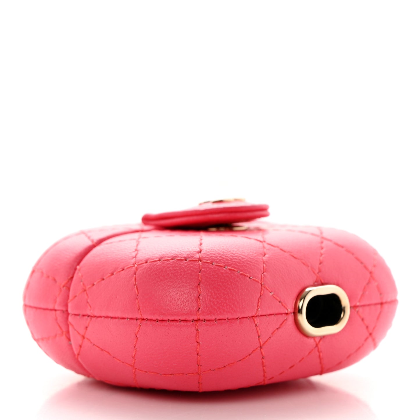 Lambskin Quilted Airpods Pro Case With Chain Pink