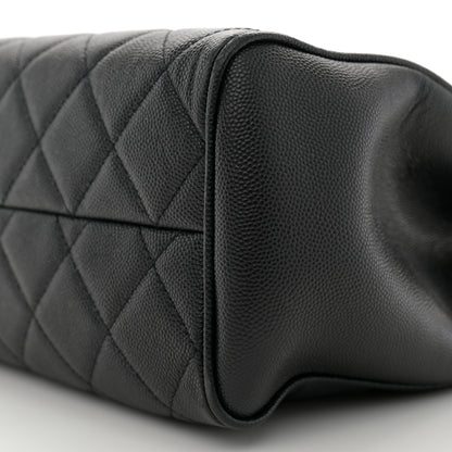 Chanel Caviar Quilted In Out Flap Shopping Tote Black 12 of 13