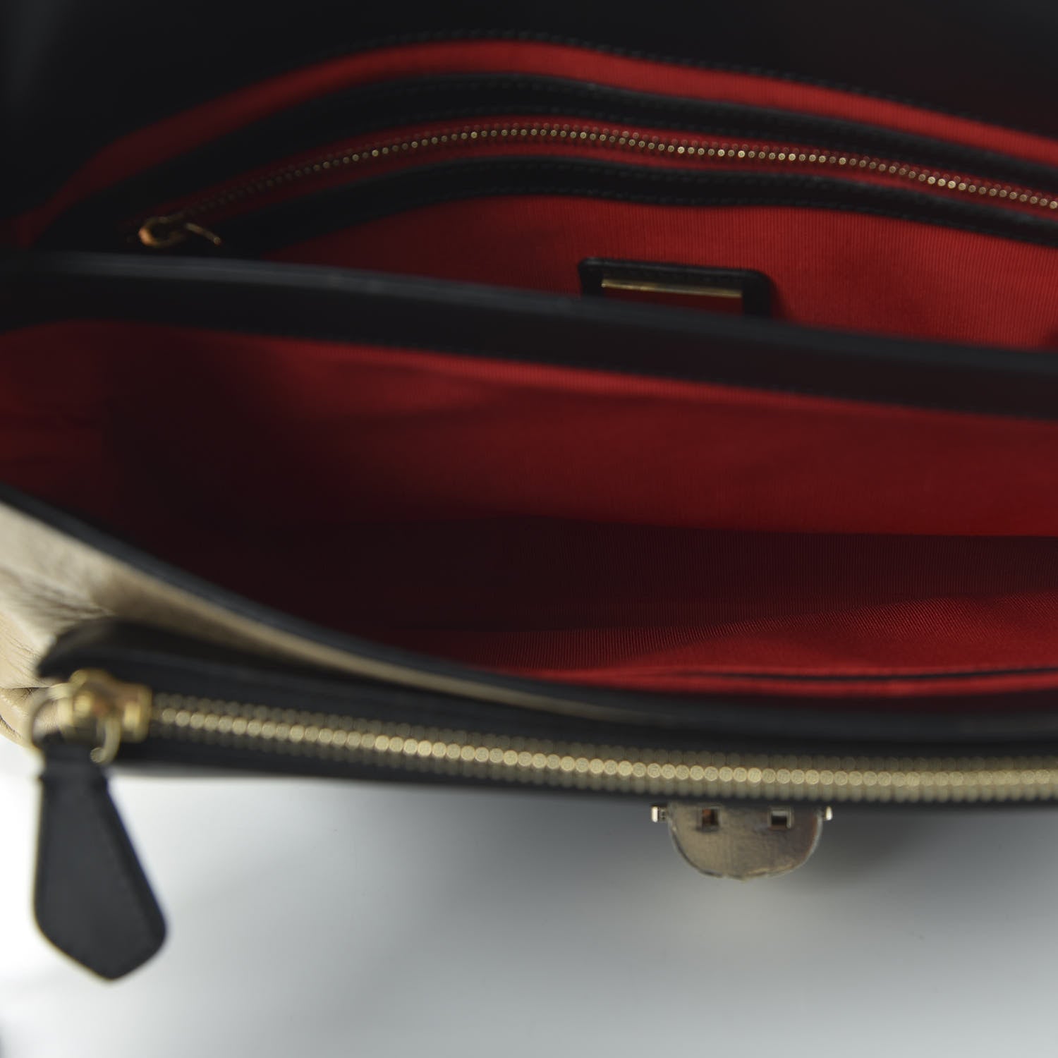 Christian Louboutin Calfskin Colorblock Khepira Shoulder Bag Beige Multicolor 5 of 9