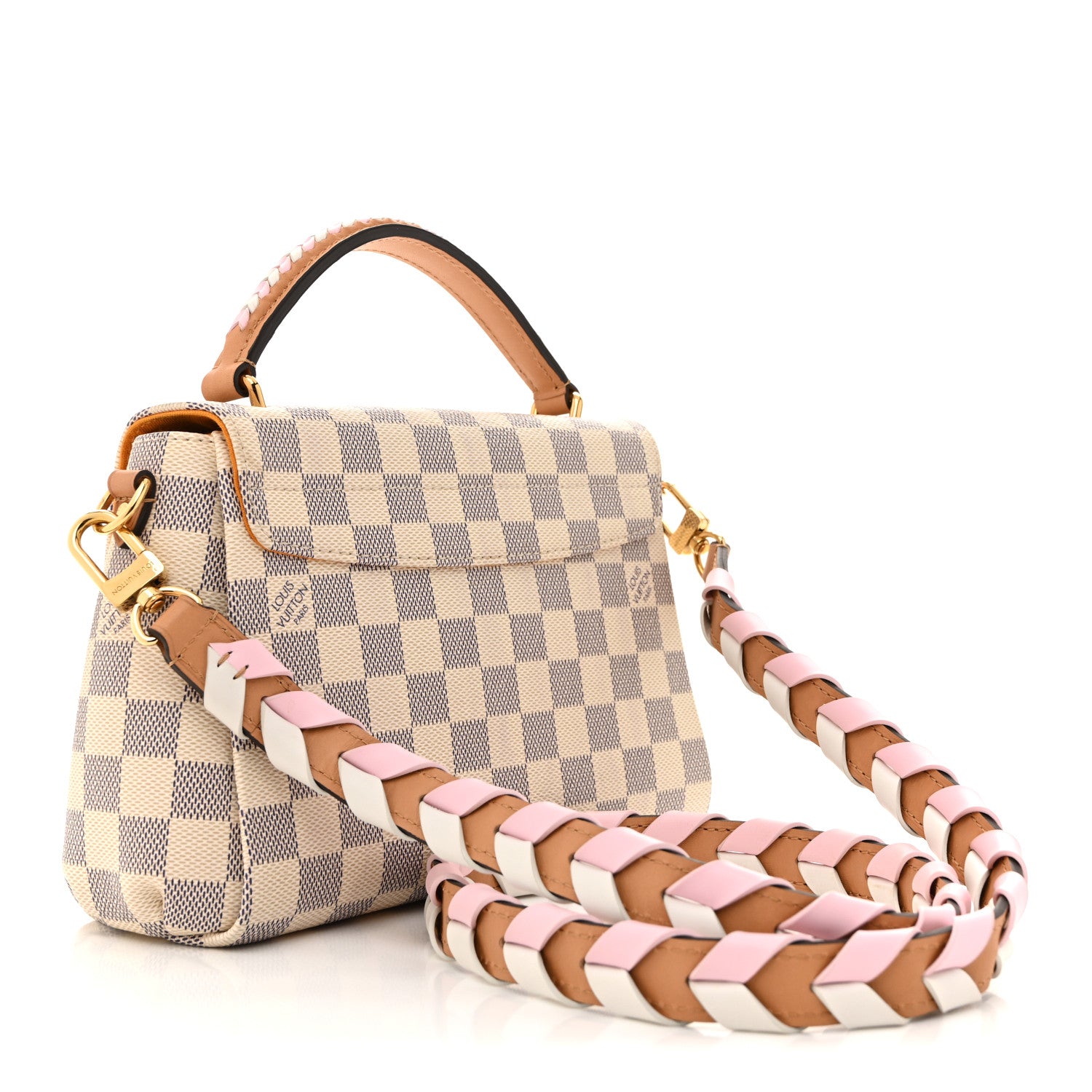 Louis Vuitton Damier Azur Braided Croisette Rose 3 of 12