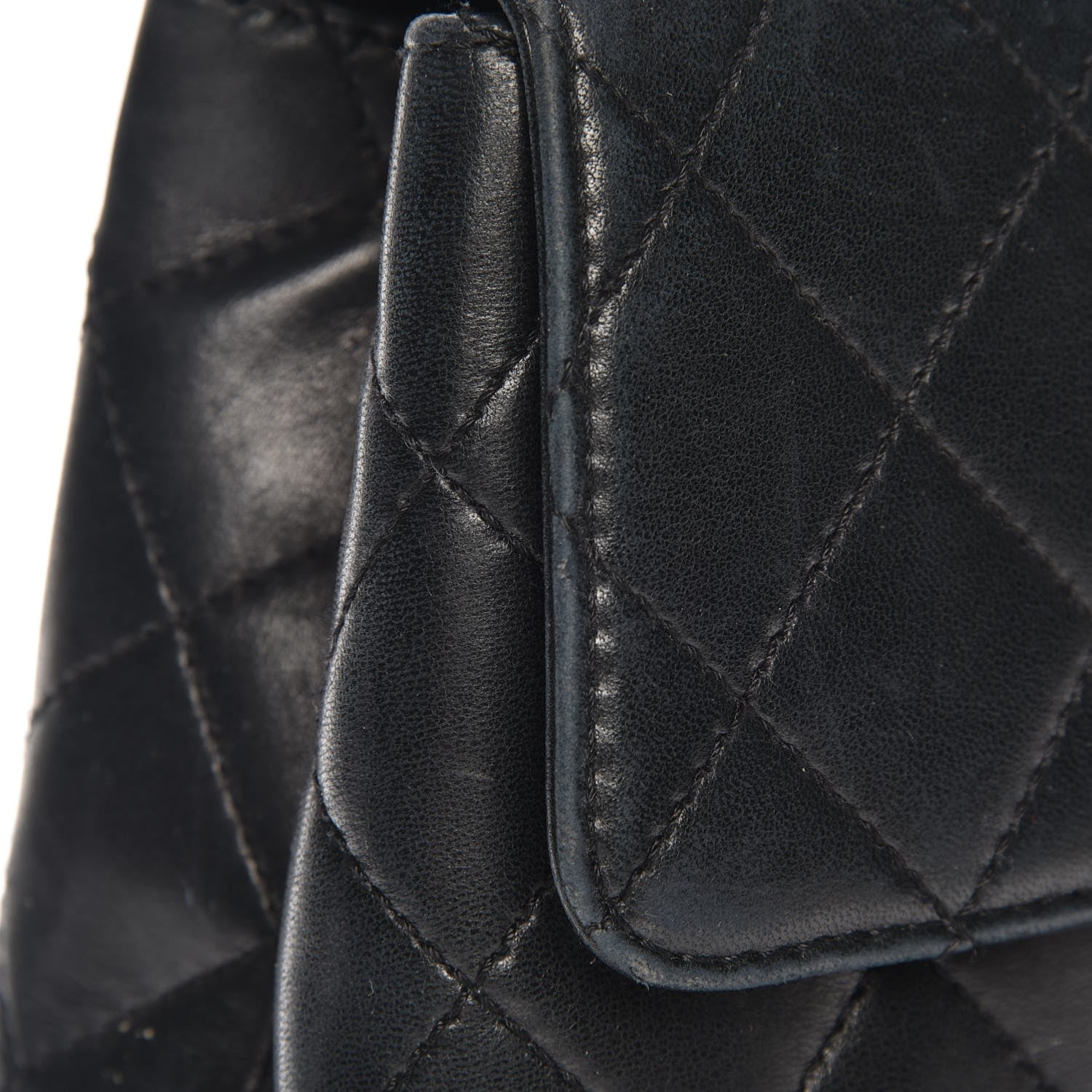 Chanel Lambskin Quilted Medium Kelly Flap Bag Black 10 of 13