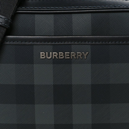 Burberry Coated Canvas Calfskin Check Muswell Bag Charcoal 9 of 11