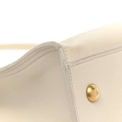 Saint Laurent Calfskin Small Classic Y Cabas Chalk 12 of 16