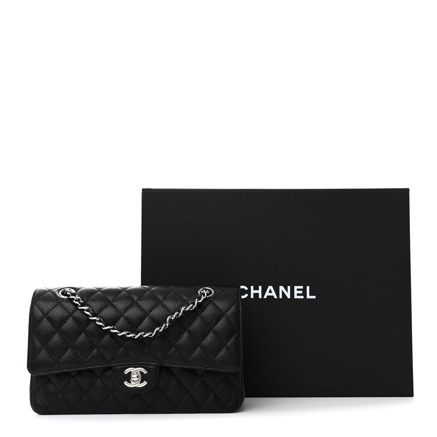 Chanel Caviar Quilted Medium Double Flap Black 11 of 11
