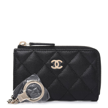 Chanel Caviar Quilted Key Holder Case Black 1 of 12