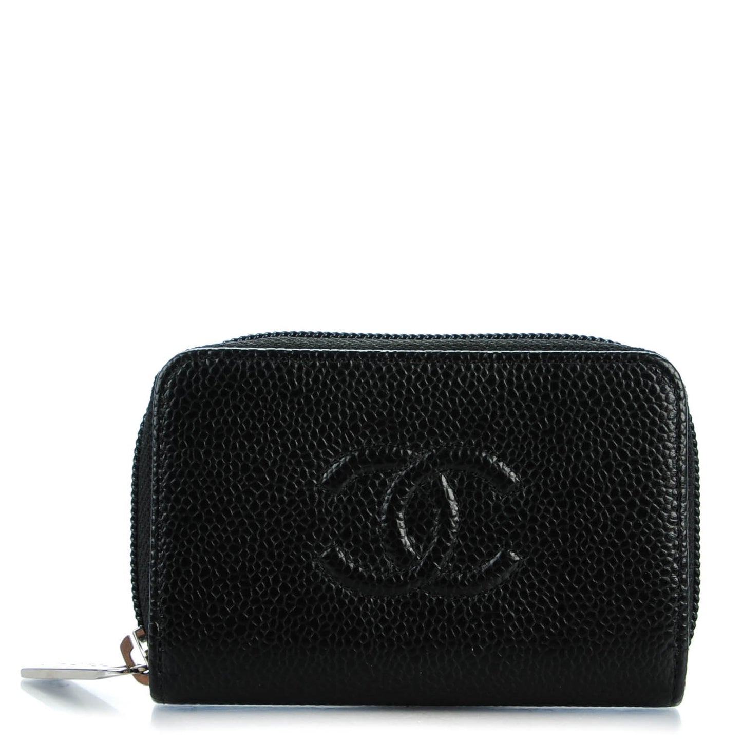 Caviar Timeless CC Zip Around Coin Purse Black