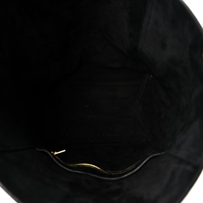 Celine Soft Grained Calfskin Sangle Bucket Bag Black 5 of 9