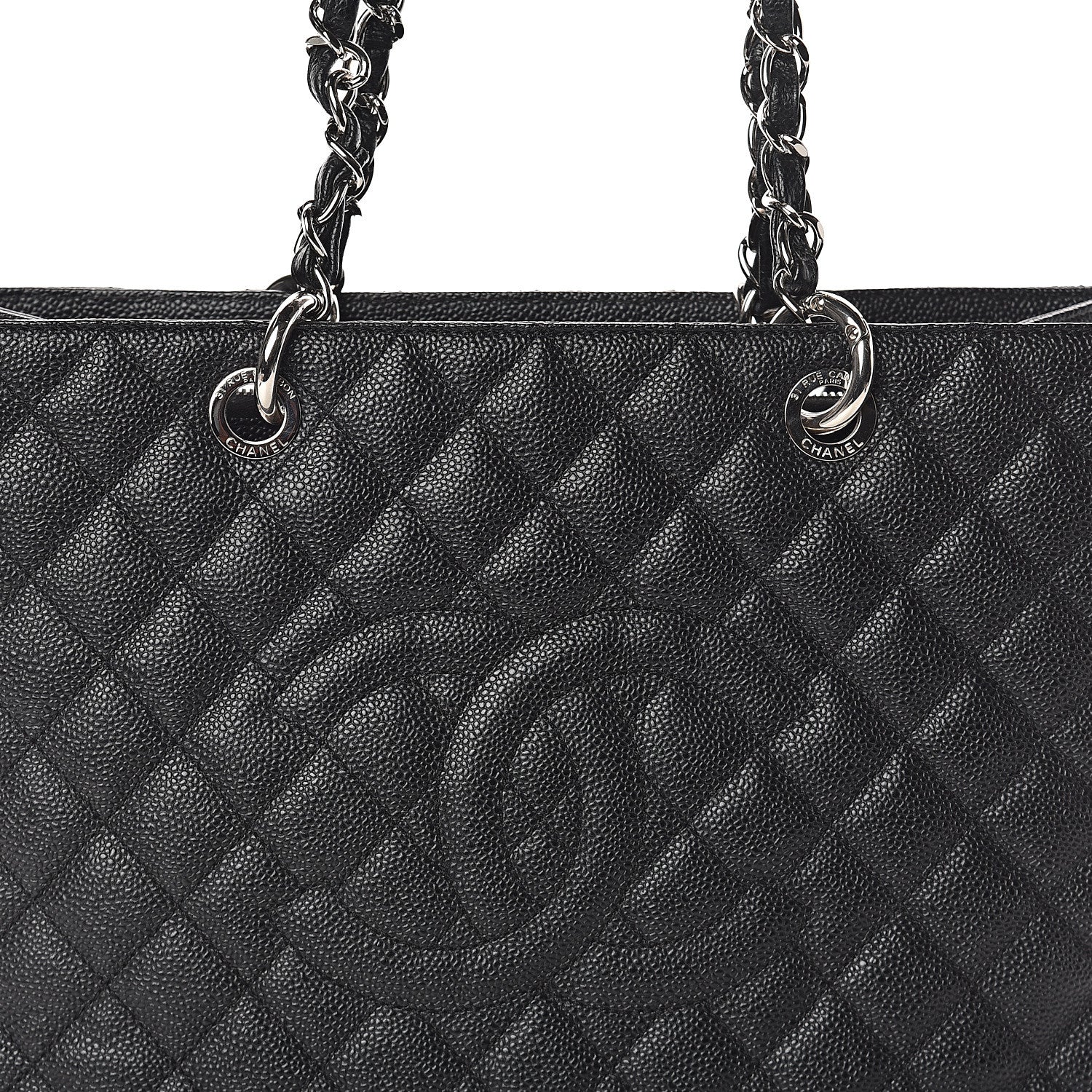 Chanel Caviar Quilted Grand Shopping Tote GST Black 7 of 9