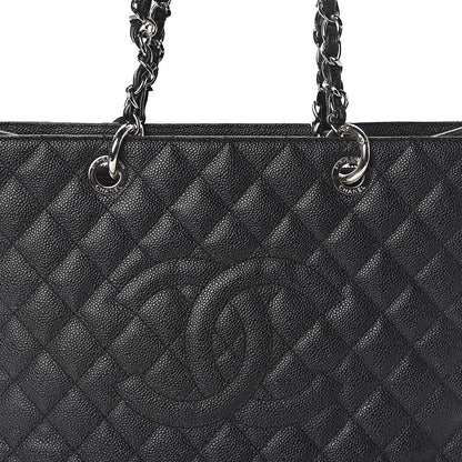 Chanel Caviar Quilted Grand Shopping Tote GST Black 7 of 9