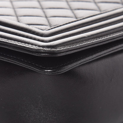 Chanel Lambskin Quilted Large Boy Flap Black 8 of 11