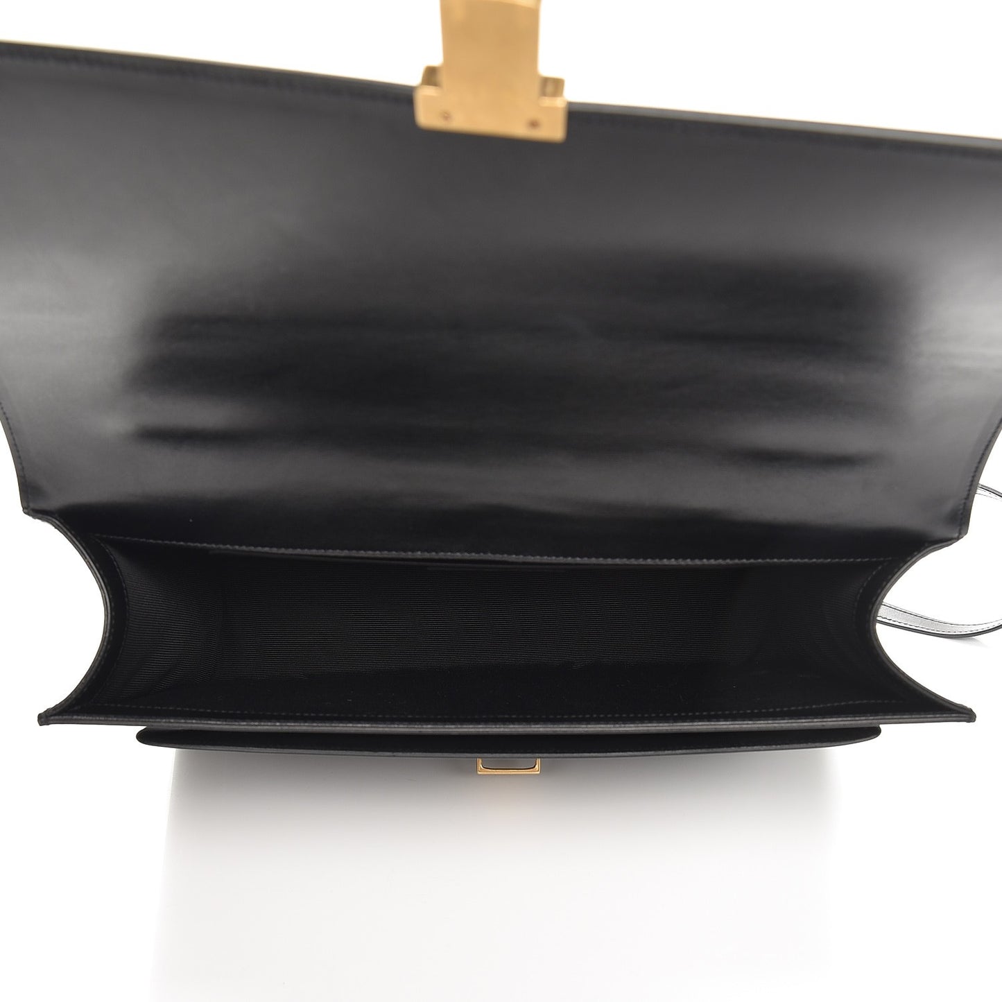 Calfskin Large Highschool Satchel Black