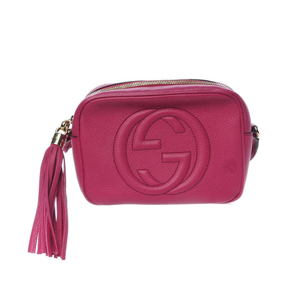 Gucci Pebbled Calfskin Small Soho Disco Bag Bright Bougainvillea 1 of 8