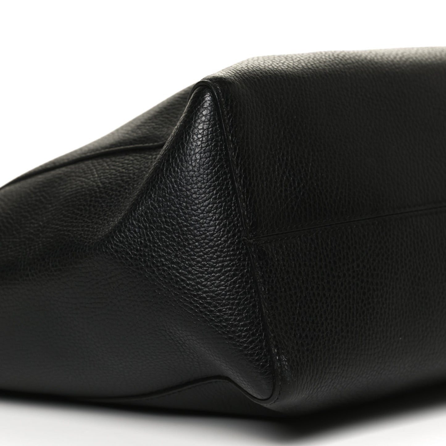 Pebbled Calfskin Medium Swing Tote Black