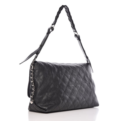 Chanel Grained Calfskin Stitched Medium Braided With Style Flap Black 3 of 10