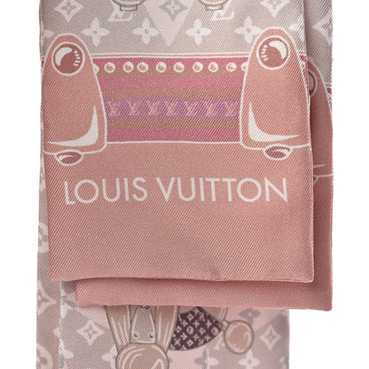 Louis Vuitton Silk Monogram Poodle Animalle Bandeau Rose Pale 3 of 3