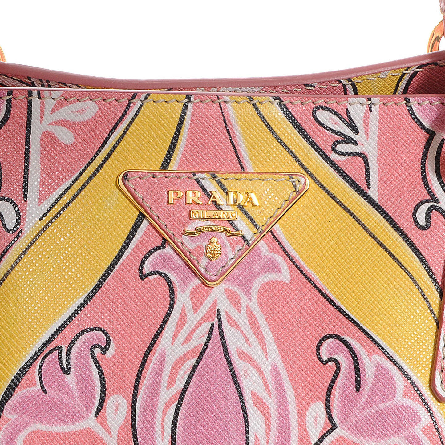 Saffiano Floral Print Large Tote Begonia