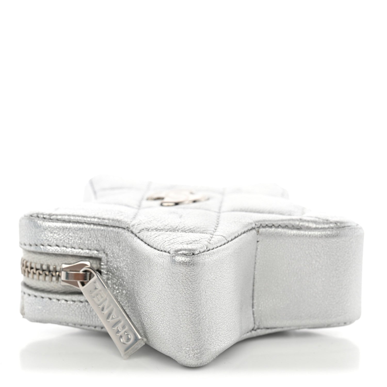 Chanel Metallic Lambskin Walk Of Fame Star Clip On Coin Purse Silver 4 of 7