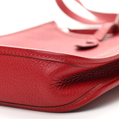 Hermes Taurillon Clemence Evelyne TPM Rouge Garance 9 of 9