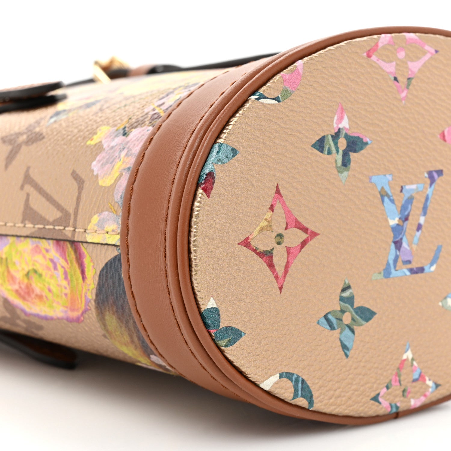 Louis Vuitton Metallic Monogram LV Garden Nano Bucket Bag Gold 9 of 9
