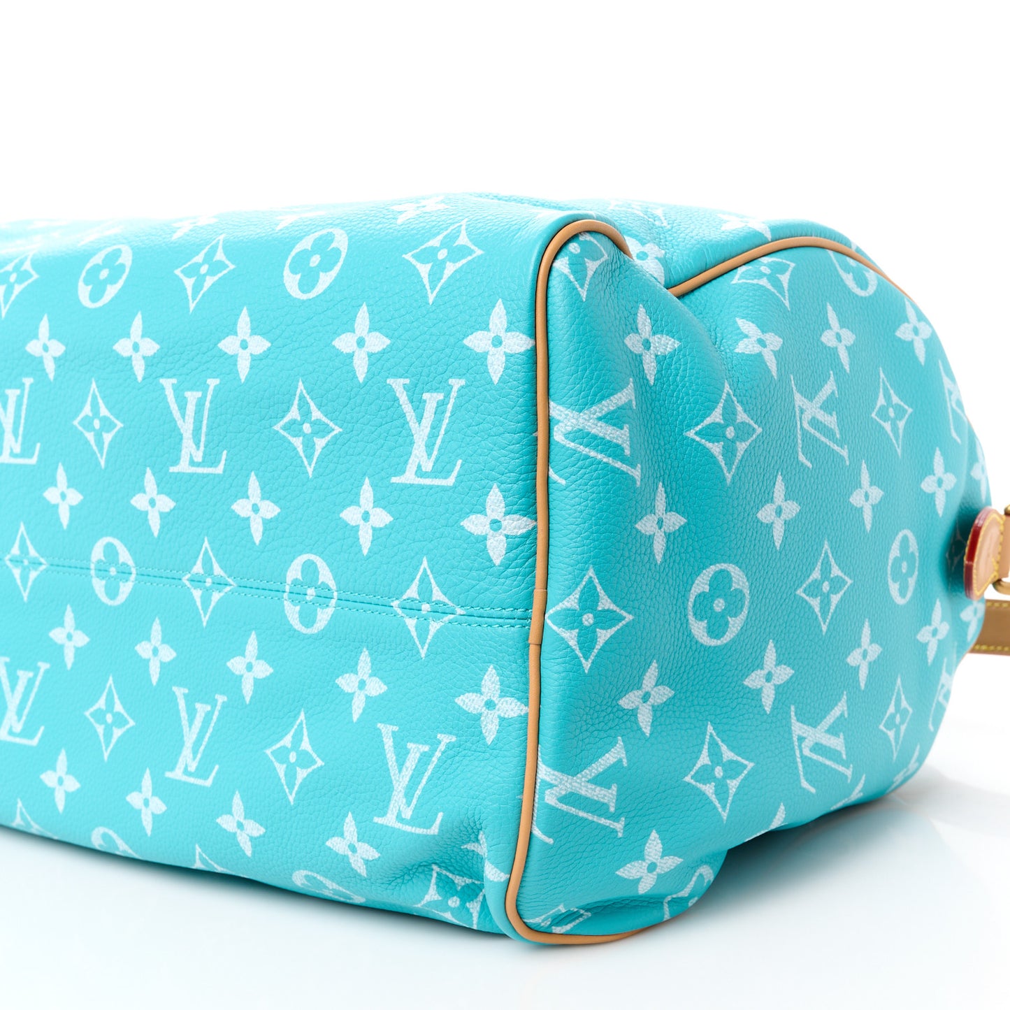 Calfskin Monogram Speedy P9 Bandouliere 40 Turquoise
