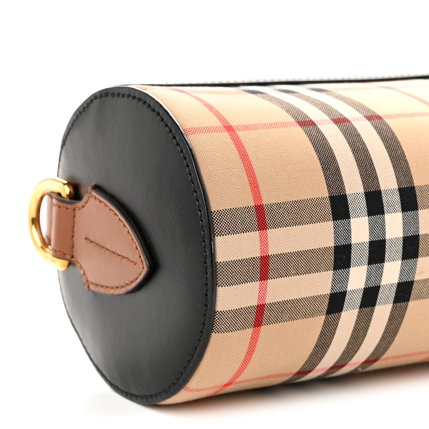 Vintage Check Calfskin Barrel Bag Archive Beige