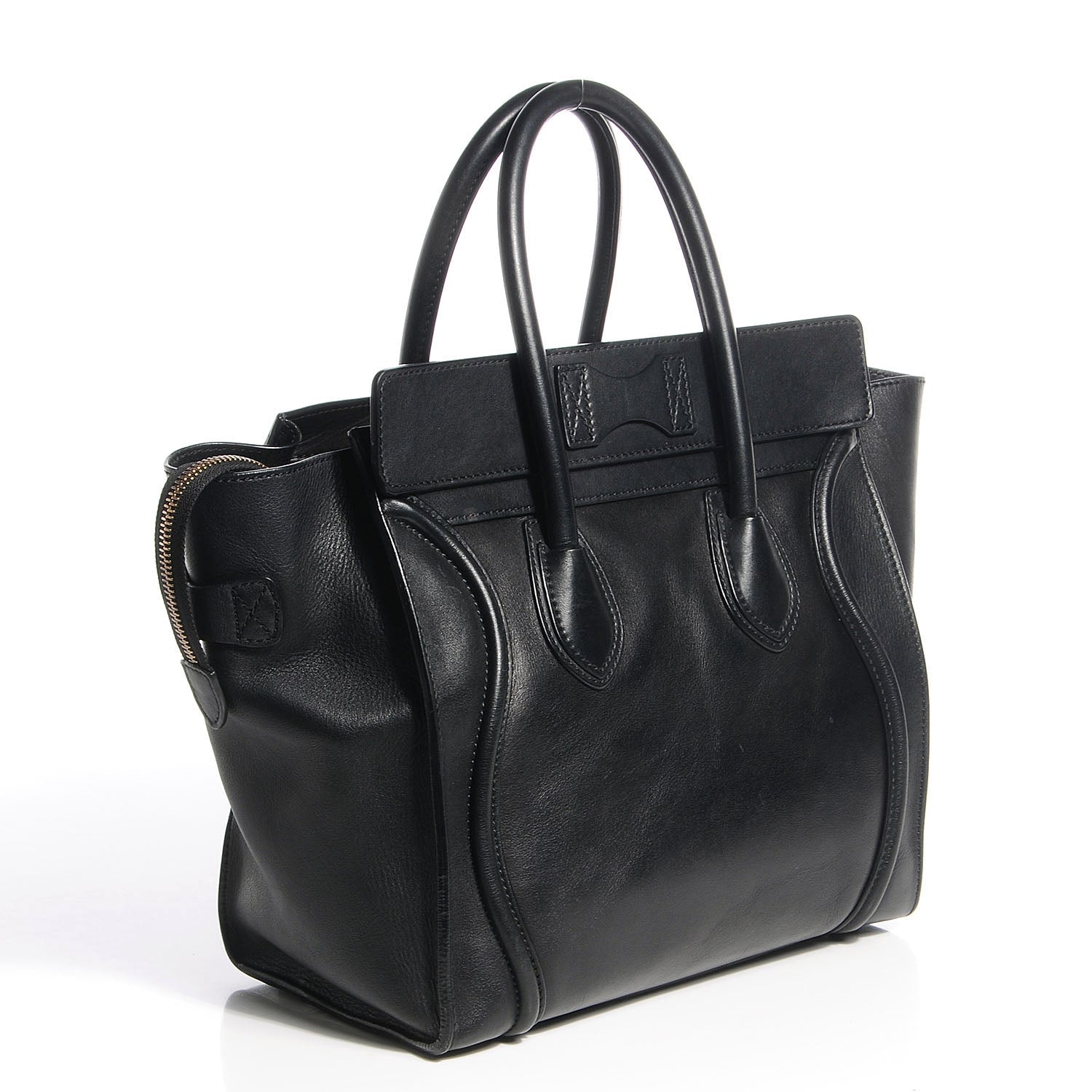 Celine Smooth Calfskin Mini Luggage Black 3 of 9