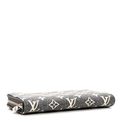 Louis Vuitton Denim Monogram Jacquard Zippy Wallet Grey 4 of 7