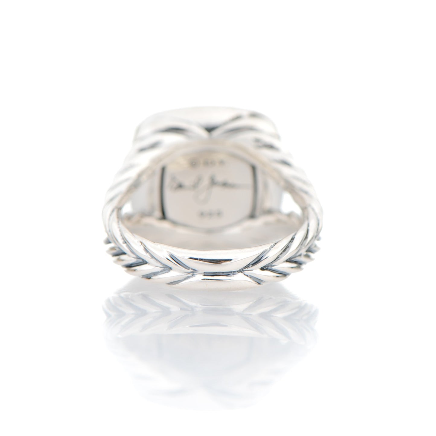 Sterling Silver Diamond Black Orchid 11mm Albion Ring 52 6