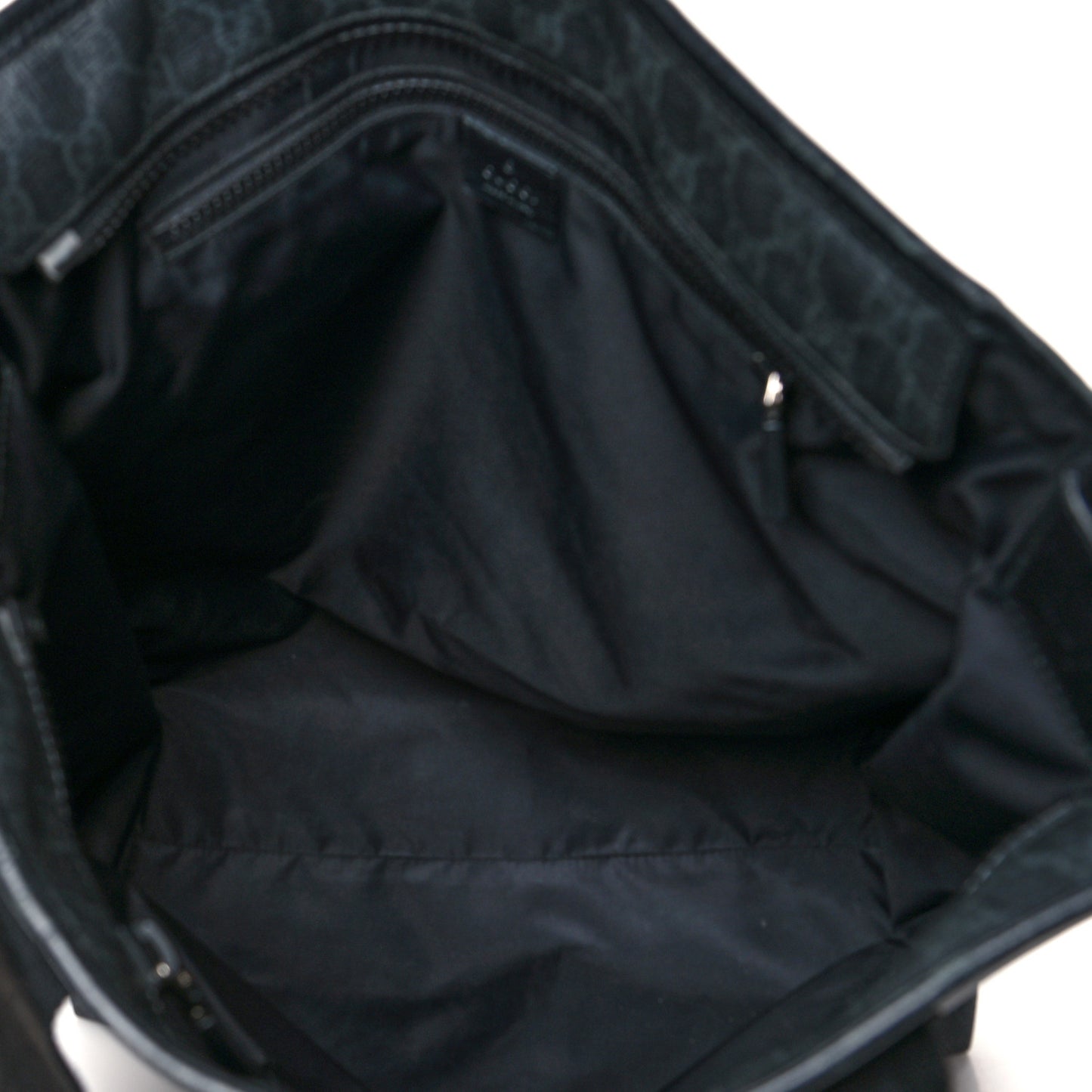 GG Supreme Monogram Web Handle Vertical Tote Black Grey