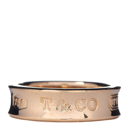 Tiffany 18K Yellow Gold 1837 Band Ring 56 7.5 1 of 5