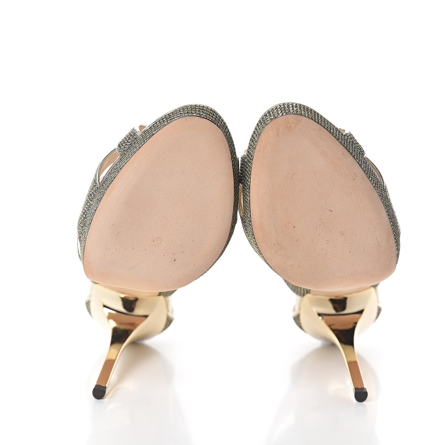 Jimmy Choo Lame Glitter Collar Sandal 37 Light Bronze 7 of 7