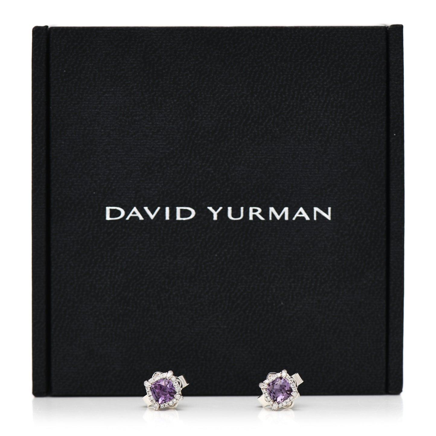 Sterling Silver Diamond Amethyst Chatelaine Earrings