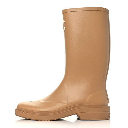 Chanel Caoutchouk CC High Boots 39 Beige 1 of 8