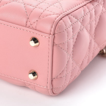 Christian Dior Lambskin Cannage Mini Lady Dior Rose Clair 8 of 9