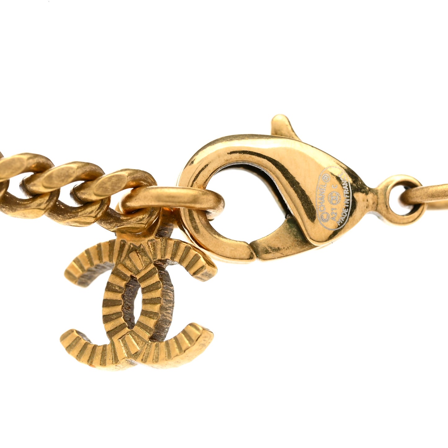 Crystal CC Necklace Gold