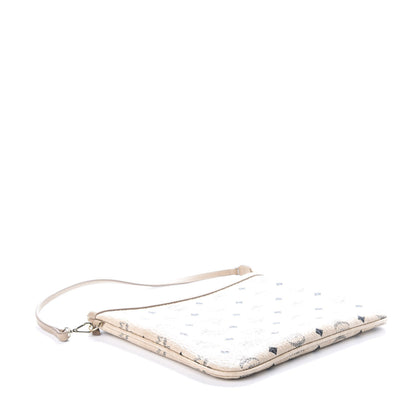 MCM Visetos Liz Shopper Tote Pouch Beige 4 of 8
