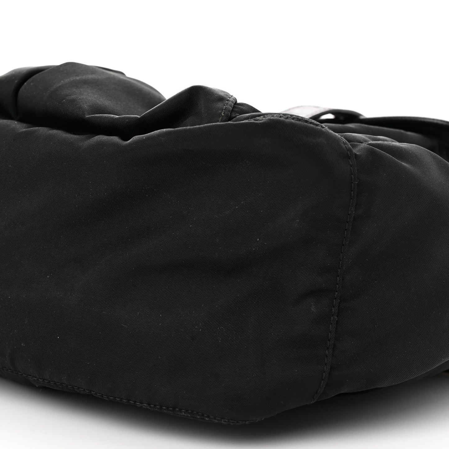 Tessuto Nylon Saffiano Messenger Bag Black