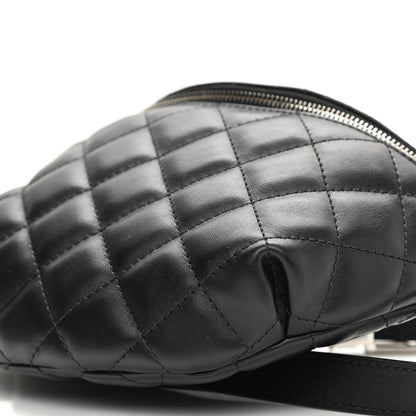 Chanel Grained Calfskin Quilted Waist Belt Bag Black 10 of 10